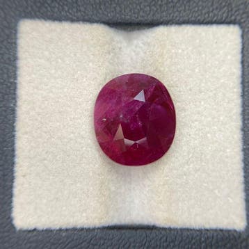 Zonder minimumprijs - 1 pcs Rood Robijn - 8.73 ct - Lotus, Nieuw
