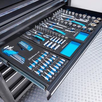 Datona Gereedschapswagen tech-line 100 cm + 154-delige, Ophalen of Verzenden, Nieuw