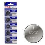 T&E - 5x CR2032 Lithium 210mAh 3V 20x3.2mm, Verzenden, Nieuw
