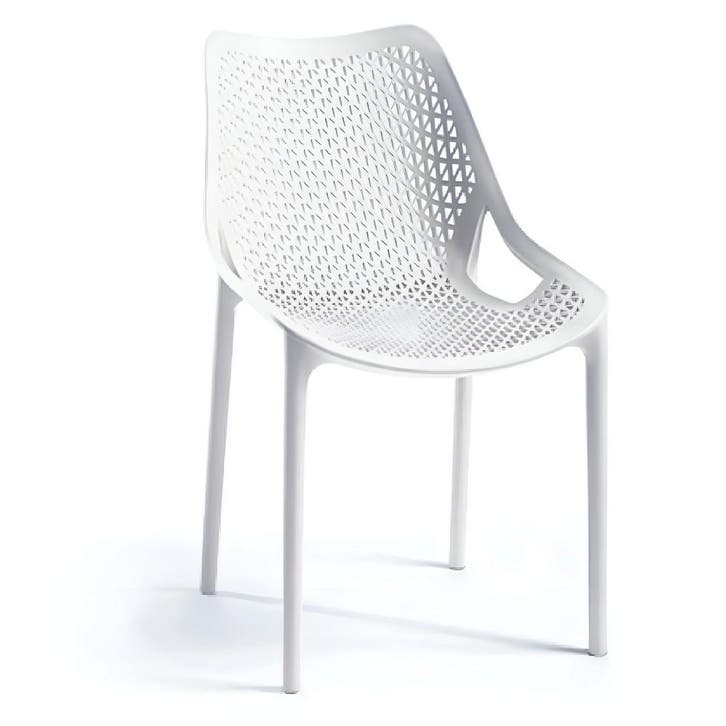 Stoel | Kunststof | Wit | In-/Outdoor | 500x610x800(h)mm, Zakelijke goederen, Horeca | Keukenapparatuur, Nieuw in verpakking, Verzenden