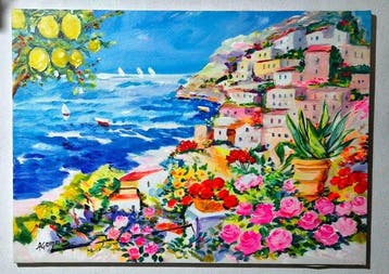 Alfredo Grimaldi (1950) - Giardino a Positano