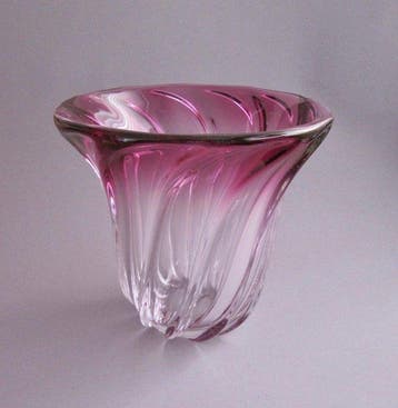 Val Saint Lambert - René Delvenne - Vaas - Kristal - Model:, Antiek en Kunst