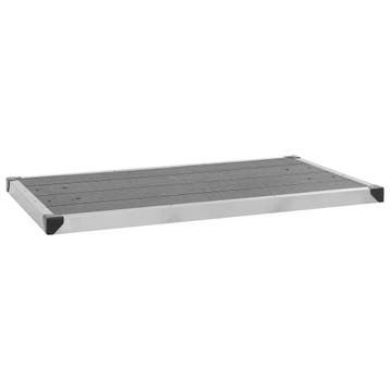 vidaXL Buitendouchebak 110x62 cm HKC roestvrij staal grijs, Verzenden, Nieuw