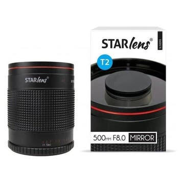 Starblitz 500mm F8 Starlens Spiegelobjectief + Caruba