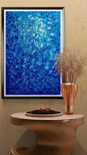 Miroslav Spadrna (pintorcheco) - Constelación Azul- XL, Antiek en Kunst