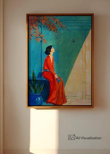 E. García - Retrato con mariposa XL