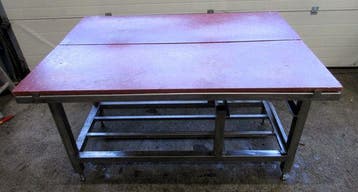 RVS Snijtafel B140 x D100 x H87cm, Nieuw in verpakking
