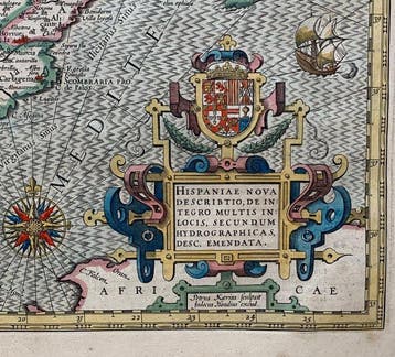 Espagne - Portugal; G. Mercator/H. Hondius - Hispaniae Nova, Nieuw