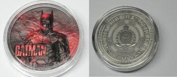 Niue 5 Dollar 2025 zilver 2 Unzen Batman High Relief anti..., Postzegels en Munten, Verzenden