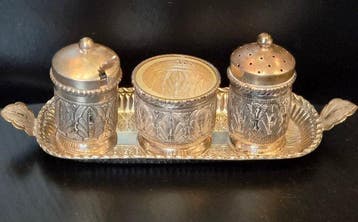 Zout- en pepervaatjes (3) - Vintage Maleisische Kelantan