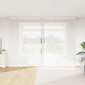 vidaXL Lacegordijn Wit 300 x 300 cm Polyester, Verzenden, Nieuw