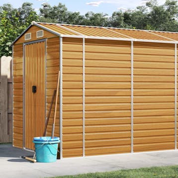 vidaXL Tuinschuur 191x810x198 cm gegalvaniseerd staal, Verzenden, Nieuw