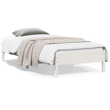 vidaXL Bedframe zonder matras massief grenenhout wit 140x200, Verzenden, Nieuw