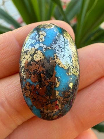 Turquoise Echte edelsteen! Topkleur Neishabour Turquoise