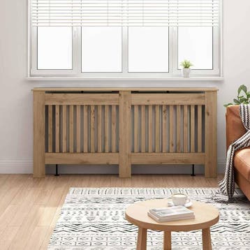vidaXL Radiator Cover Artisanaal eiken 172 x 19 x 81,5 cm, Verzenden