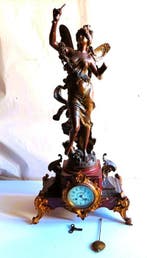 Figurale pendule - Auguste Moreau Lodewijk XVI-stijl - Roze