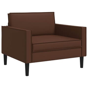 vidaXL XL fauteuil Bruin Kunstleer, Verzenden, Nieuw