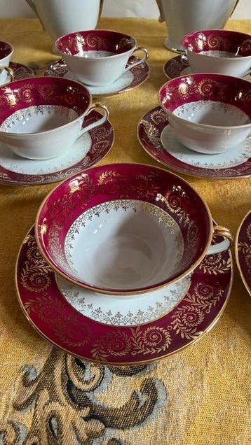 Limoges, ULIM - Koffieservies (23) - Exclsuive Coffee Set, Antiek en Kunst