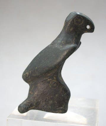Ancient Roman Bronze Bronze Eagle Statuette on a Bull’s Head