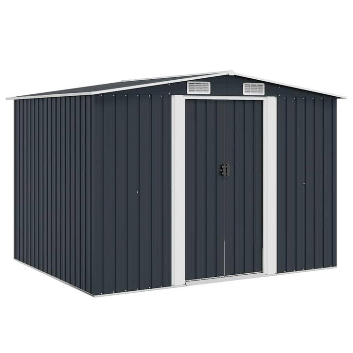 vidaXL Tuinberging 257x205x178 cm staal antraciet, Jardin & Terrasse, Abris de jardin, Envoi