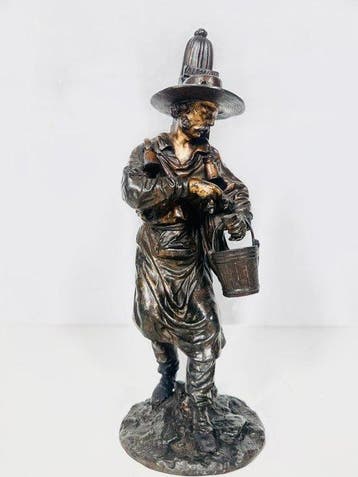 Figuur - Le Marchand de Coco Figure - Patineerd metaal