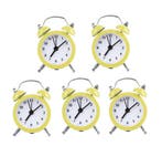 Set van 5 kleine wekkertjes, geel (op batterij), Doe-het-zelf en Bouw, Verzenden, Nieuw