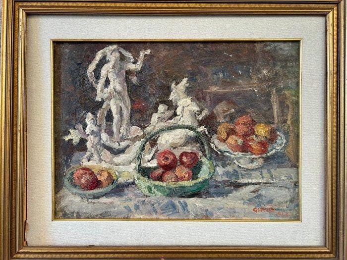 Franco Girosi (1896-1987) - Tutti a tavola, Antiek en Kunst, Kunst | Schilderijen | Klassiek