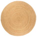 vidaXL Tapijt rond 180 cm gevlochten jute, Verzenden