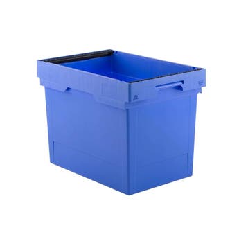 Stapelbak 600x400x420 mm euronorm blauw pp nieuw, Zakelijke goederen, Kantoor en Winkelinrichting | Magazijn, Stelling en Opslag