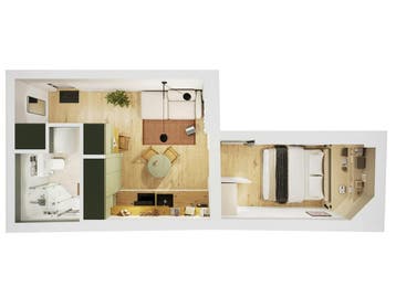 Appartement aan Rue aux Laines, Brussels, 20 tot 35 m²