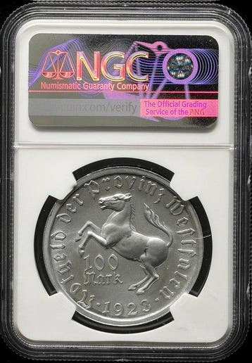 Duitsland, Westfalen 100 Mark 1923 - NGC UNC
