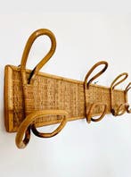 Kapstok - Bamboe, Rattan - wandrek in mid-century-stijl
