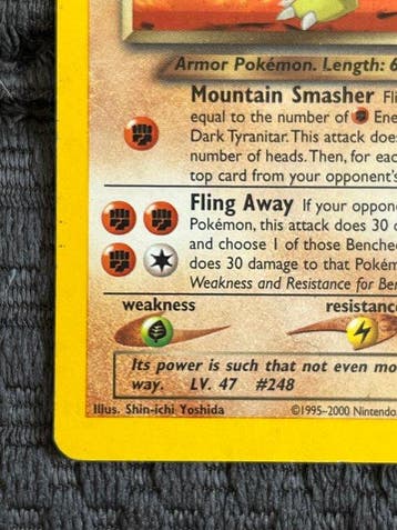 Pokémon - 1 Card - Dark Tyranitar 11/105 Foil - WOTC - Neo