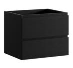 Wastafelkast Angela 60 x 48 cm Zwart Houtnerf Wastafelmeubel, Verzenden