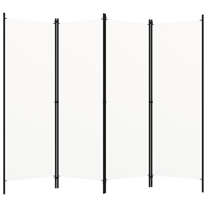 vidaXL Kamerscherm met 4 panelen 200x180 cm wit, Huis en Inrichting, Woonaccessoires | Overige, Nieuw, Verzenden