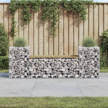 vidaXL Tuinbank schanskorfontwerp 183x41x60,5 cm, Tuin en Terras, Verzenden, Nieuw