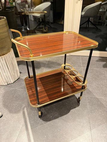 Ico Parisi - Bar - Messing, Aluminium, Ebbenhout - Design, Nieuw