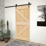vidaXL Deur NARVIK Naturel 80 x 210 cm Massief Pine Hout, Doe-het-zelf en Bouw, Verzenden, Nieuw