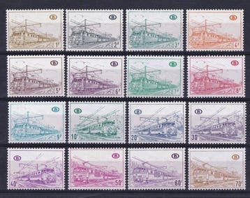 Belgique 1968/1973 - Timbres ferroviaires - locomotives, Timbres & Monnaies, Timbres | Europe | Belgique