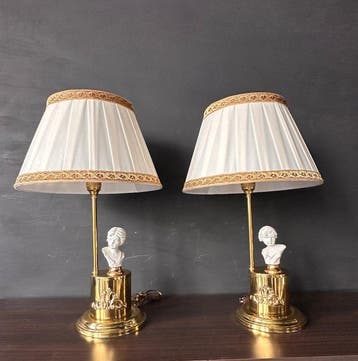 Flavio M. - Lampe de table (2) - Bronze, Nieuw