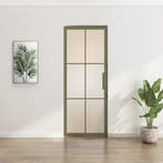 Stalen taatsdeur - Olijfgroen - 6 Vlaks - Matglas, Minder dan 80 cm, Overige typen, Nieuw, Metaal