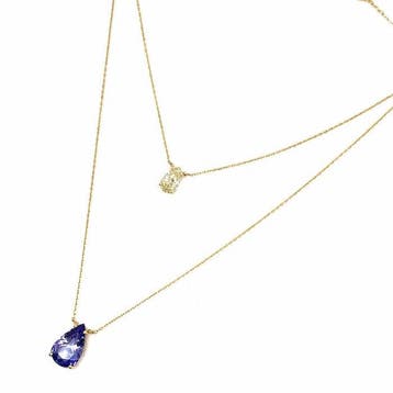 Pendentif - 14 carats Or jaune - 2.16ct. tw. Tanzanite -