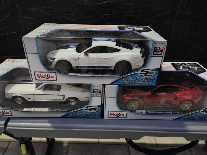 Maisto 1:18 - Model sportwagen (3) - 1968 Ford Mustang GT, Hobby & Loisirs créatifs, Voitures miniatures | 1:5 à 1:12