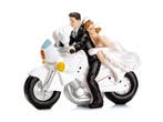 Taarttopper Bruiloft Bruidspaar Motor 11,5cm, Verzenden, Nieuw