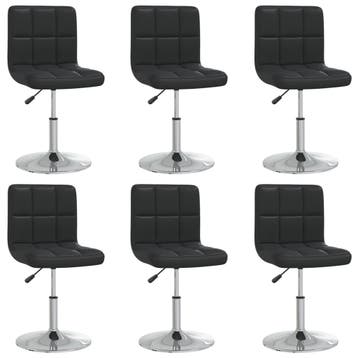 vidaXL Eetkamerstoelen 6 st kunstleer zwart, Huis en Inrichting, Stoelen, Verzenden, Nieuw