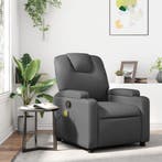 vidaXL Massagestoel van grijs kunstleer, Huis en Inrichting, Fauteuils, Verzenden, Nieuw