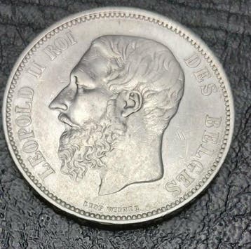 België. Leopold II. 5 Francs 1868 (Zonder minimumprijs)