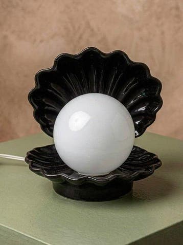 Lampe vintage coquillage avec perle lumineuse – Céramique