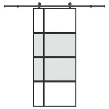 vidaXL Schuifdeur met beslag 90x205 cm gehard glas en, Verzenden, Nieuw