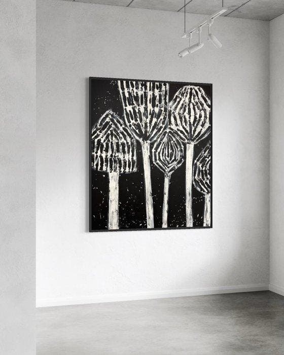 MiLo - Night Flowers - XXL, Antiek en Kunst, Kunst | Schilderijen | Modern